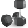 Гантель гексагональная UNIX FIT обрезиненная 17,5 кг DBHEX17_5x2